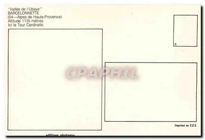 Barcelonnette — Dolina Ubaye — Wieża Cardinalis — wydawnictwo fotograficzne — Rewers