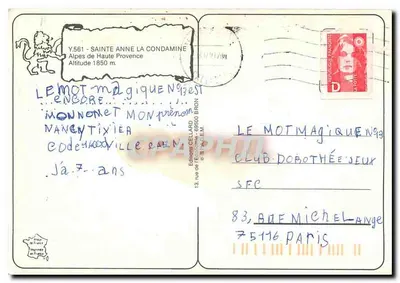 Sainte Anne La Condamine — Skistation — Cellard Editions — Rückseite