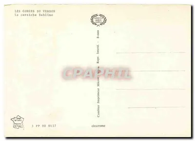 Góry Verdon — Sublimna pasza — Wydawca Combier, n° 00 0157 — Rewers
