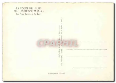 Most Levès i Fort — Entrevaux (B.A.) — Wydawnictwo « WAR » — Rewers
