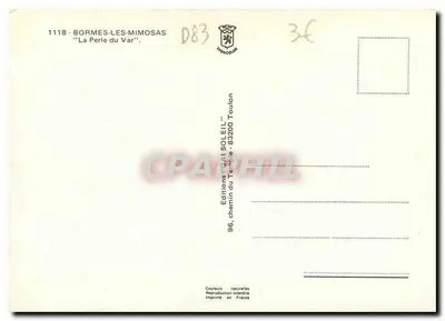 Bormes-les-Mimosas — 'La Perle du Var' — Éditions du Soliel — Verso