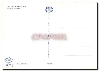 Carqueiranne (Var) — Os pinheiros inclinados — Imprimeur Combier, n° 83.034 — Verso