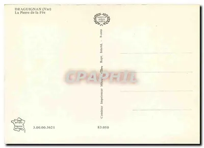 Draguignan (Var) — Widok na kamień czarodziejki — Drukarnia Combier — Rewers