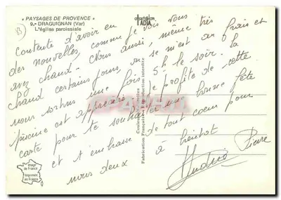 Draguignan — Parafia — Kolekcja «Paisages de Provence» — Rewers