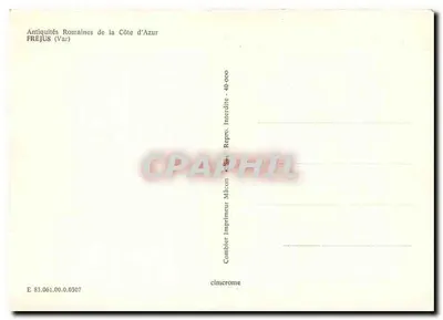 Ruínas romanas — Frejus (Var) — Combier Imprimeur — Verso