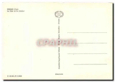 Fréjus — wieża i dzwonnica — Combier Imprimeur Maçon — Rewers