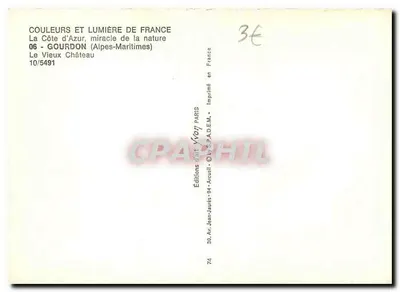 Gourdon — O Velho Castelo — Éditions Jean-Jaurès — Verso