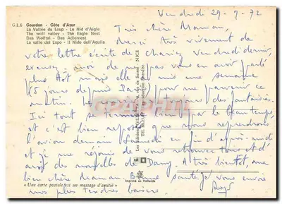 Het Nid d'Aigle — Dal van de Loup — Edit. G.L.6 — Achterkant