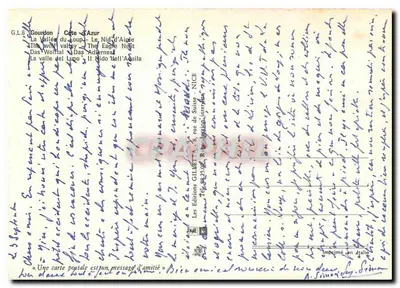 O Ninho do Falcão — A Vale do Lupo — Editor GILGETTA, Nice — Verso