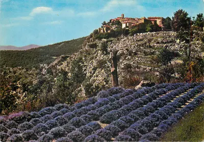 Gourdon — Campo de lavanda e velho vilarejo — Éditions Gilletta, Nice