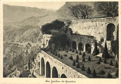 Os Jardins de Gourdon — vista panorâmica — Les Editions MAR - Nice, n° 94