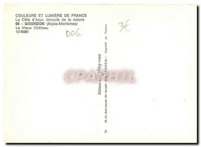 Gourdon — Stary Zamek — Éditions Art-Acquell — Rewers