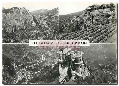 Gourdon — vista panorâmica e castelo — L. Gilifita & Cie, Nice, n°28