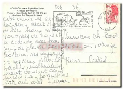 Gouzdon — Widok panoramiczny — Éditions Phototurisme, Seillans — Rewers