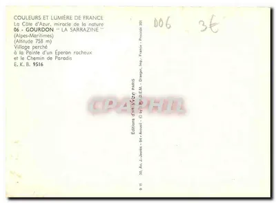Gourdon — A Sarrazine — Edições de Arte Véron — Verso