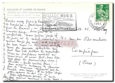 Gorges do Loup — Alpes-Maritimes — Edições de Arte YVON — Verso