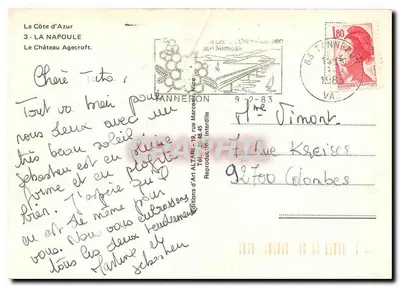 Zamek Agecroft — Côte d'Azur — Éditions d'Art Altari, n°3 — Rewers