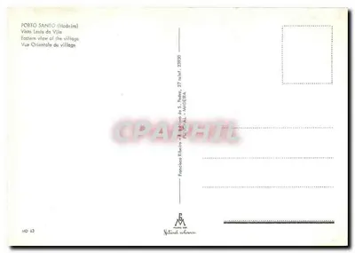 Porto Santo (Madeira) — Widok z zachodu na wioskę — Francisco Ribeiro, 27 Pedro - Modera — Rewers