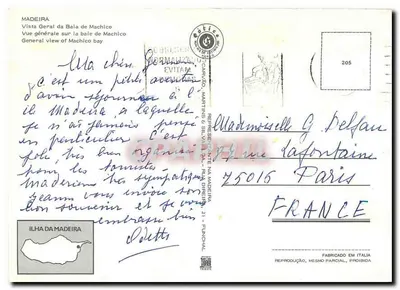 Machico — ogólne widok zatoki — wydawca Bátice, nr 205 — Rewers