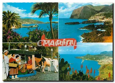 Madeira — Vistas panorâmicas e cenas locais — editor Huber KG, Alemanha Ocidental