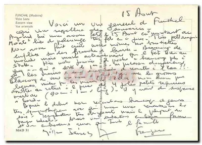 Funchal (Madeira) — Vista oriental — editor MAD 31 — Verso