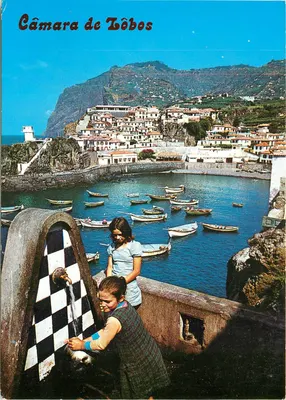 Câmara de Lobos — vista do porto e do vilarejo — editor Martins & Silva, Rua da Madeira, Funchal