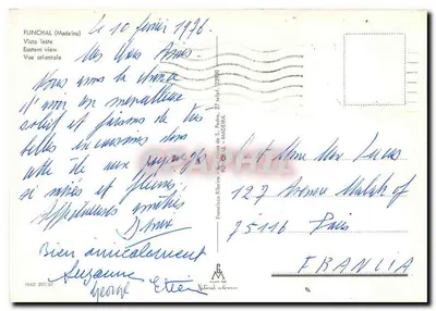 Funchal (Madeira) — Vista oriental — Graphphil — Verso