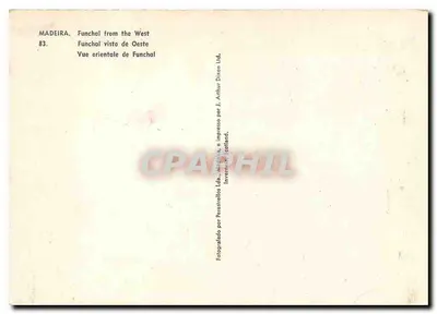 Funchal — vista oriental — Funchal Ltda. — Verso