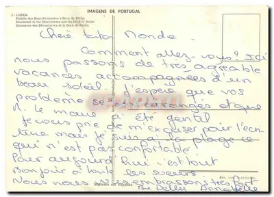 Lisbonne — Pomnik Odkrywców i Port Belém — Éditions Frédéric, n° 2 — Rewers