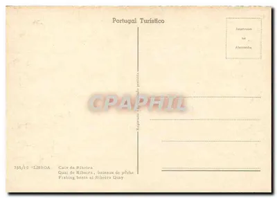 Quai de Ribeira — łodzie rybackie — Portugal Turístico, nr 755/10 — Rewers