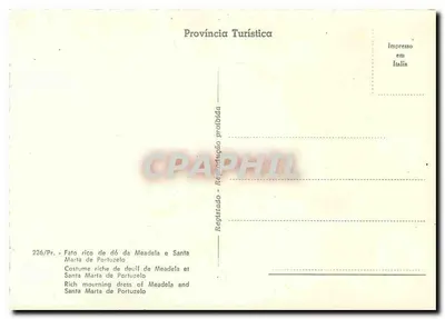 Kobieta w stroju tradycyjnym — Meadela i Santa Marta de Portuzelo — Província Turística — Rewers