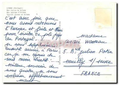 Rua típica de Alfama — Lisboa — Coleção Dúlia — Verso