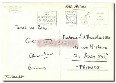 Lisbonne — vista parcial — editor não visível — Verso