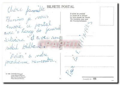 Largo General Silveira — Place du Général Silveira — editor LIEFER-Porto, n° 996 — Verso