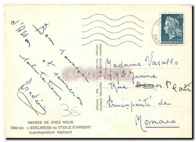 Édelsweiss ou Estrela de Prata — Vivier-du-Lac (Savoie) — Edições Edy — Verso