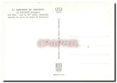 Le Folgoët — jubé do século XV, dentelle de pierre em granito de Kersanton — Éditions d'art JOS — Verso