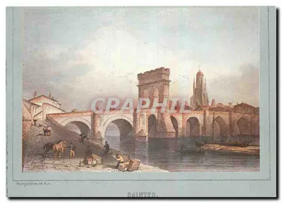 O ponte sobre a Charente — Saintes — Gravuras Anciennes