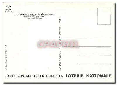 O Ponto do Dia — Alfred Sisley (1839-1899) — Edições S.P.A.D.E.M. Série X — Verso