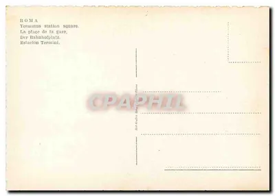 Roma - Piarrale della Stazione — widok z placu przy stacji — Rewers