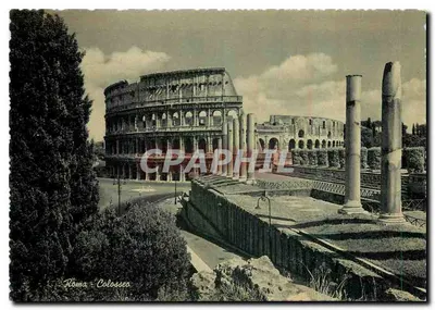 Roma - Coliseu — vista do Coliseu com colunas romanas — editor não identificado, número de série não visível