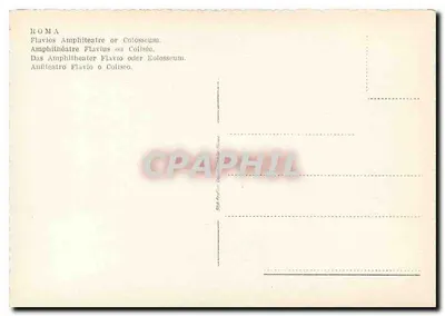 Roma - Coliseu — vista do Coliseu com colunas romanas — editor não identificado, número de série não visível — Verso
