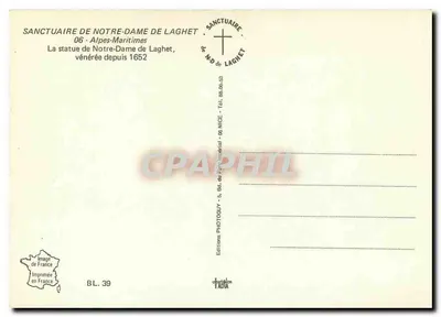 Nasza Pani z Laghet — Świątynia Alp Morskich — Wydawnictwo Image de France — Rewers