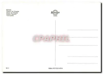 Rzym — Piazza del Popolo — wydawca Bromoroto, seria 63 I — Rewers