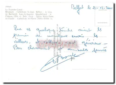 La Franche-Comté — panorama sześciu miast — Éditions Salomon-Perreux — Rewers