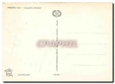 Frejus (Var) — Aqueduk Rzymski — Imprimeur Combier — Rewers
