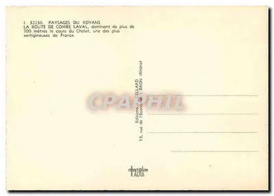 Trasa Combe Laval — imponująca trasa Combe Laval — Wydawnictwo Lecellard — Rewers