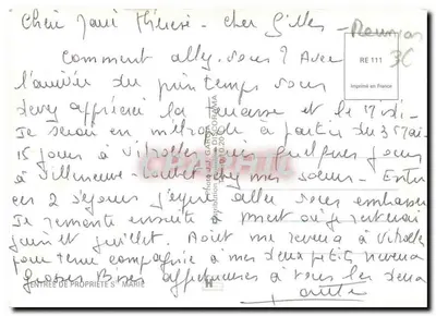 Aleja palm — Wyspa Réunion — Wydawnictwo Discorama — Rewers