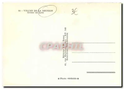 Wulkan La Réunion — Jaskinia Lava — Wydawnictwo H.M. Banat — Rewers