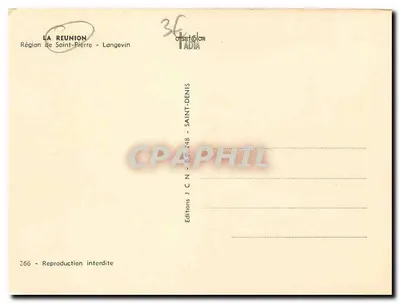 Krajobraz wybrzeżny z chatką — Saint-Pierre, La Réunion — Éditions J C N — Rewers