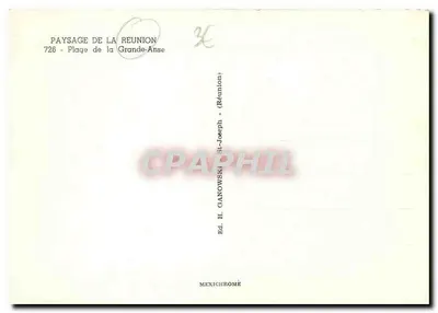 Plaża Grande-Anse — Réunion — Wyd. H. Ganowski — Rewers